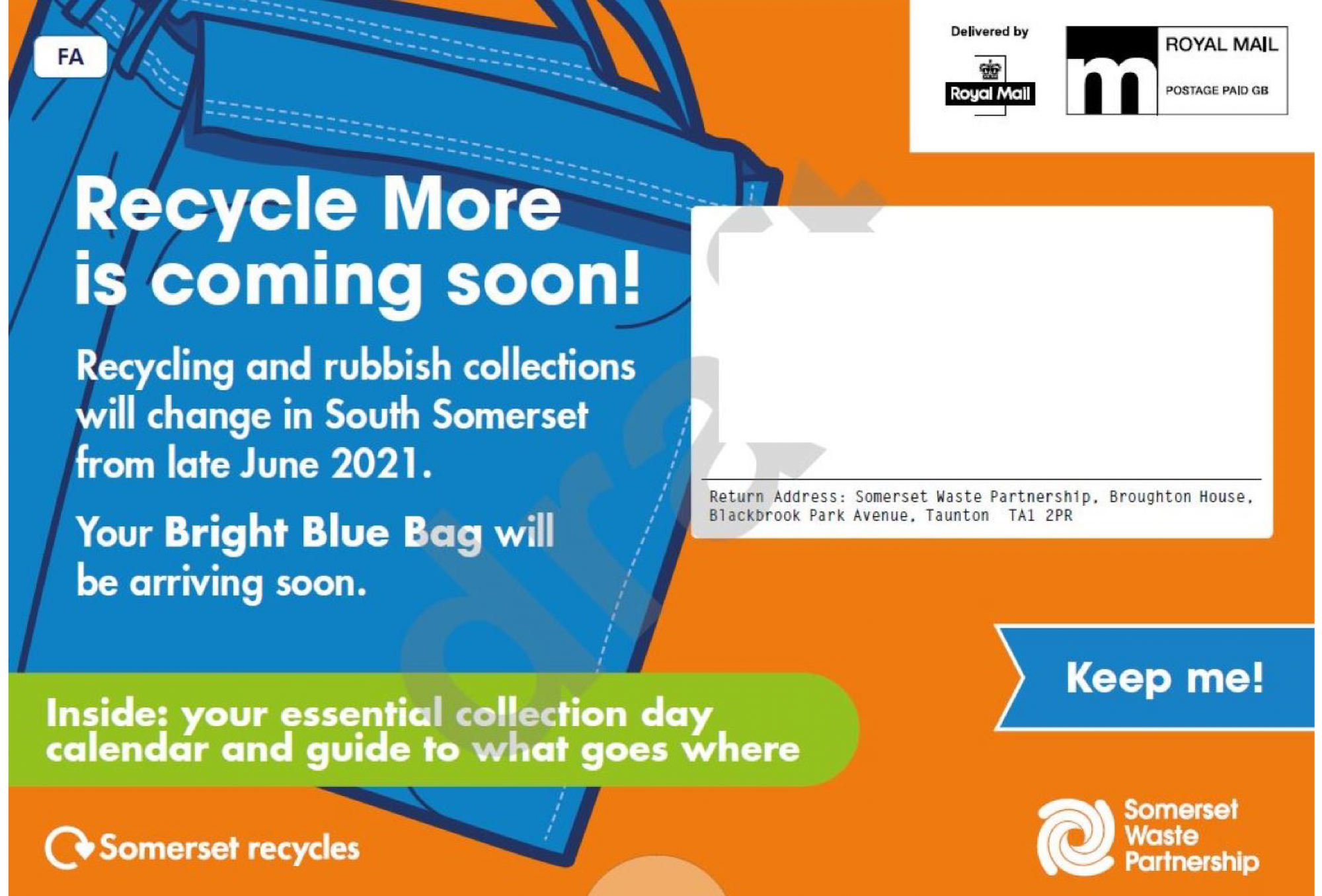 Somerset Waste Partnership - Recycle More Messenger No. 3